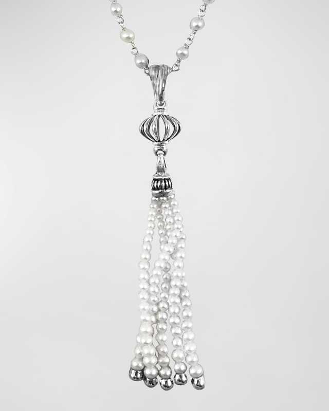 Luna Pearl-Tassel Necklace